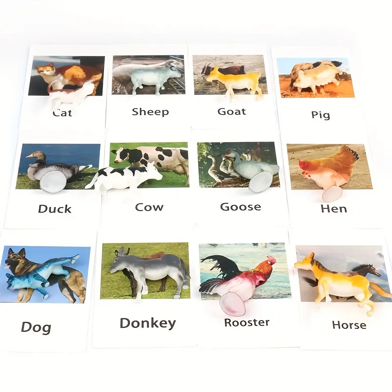 Montessori and More Classification Sets “Animal Figures with Cards ...