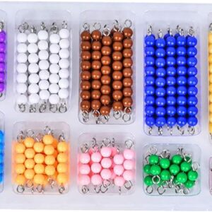 Counting Beads/ Checker Board Beads Math Game & Teaching Multiplication/10 Sets of Colored Bead Chains 1-10