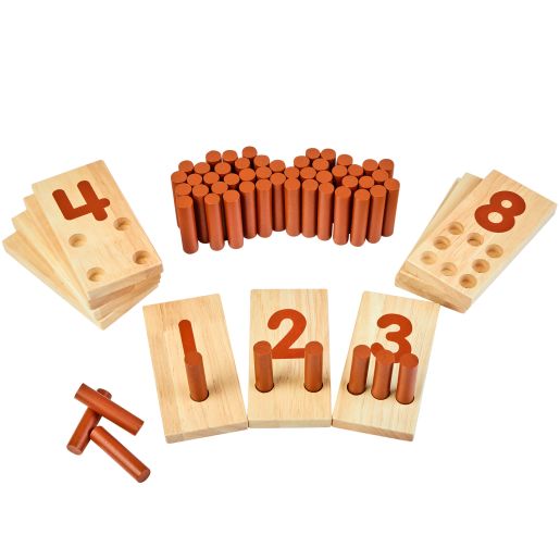 Counting Peg Board – Montessori Math and Numbers for Kids – Wooden Math ...